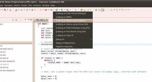Sourcery Codebench Virtual Edition Debug Configurations