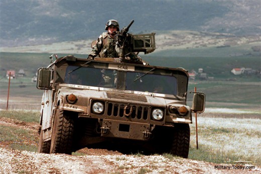 HMMWV or Humvee in the field.