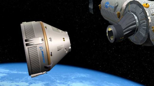 Computer rendering of the Boeing CST-100 docking