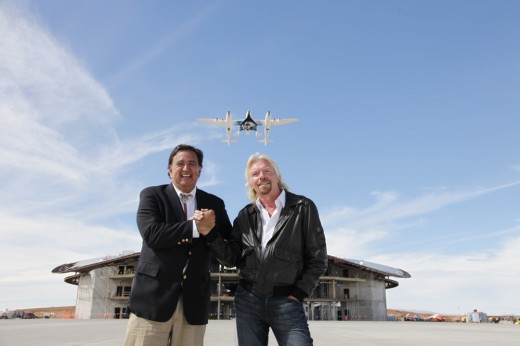 Sir Richard Branson and Gov. Bill Richardson at Spaceway Dedication