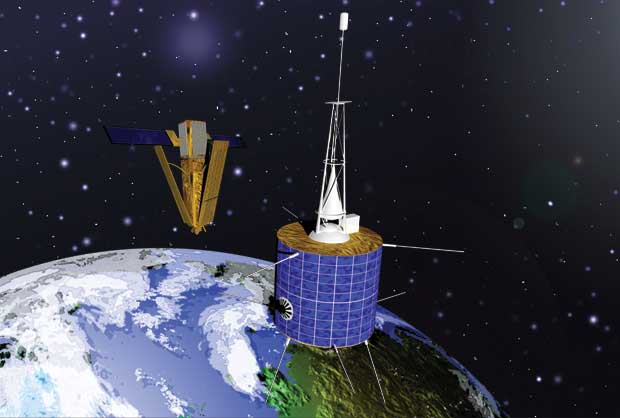 Russian satellite and a privately owned American communications satellite that collided near the North Pole