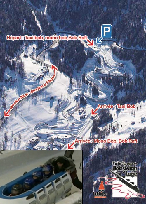 The piste map with the image of the bobraft. Images are properties of their original owners.